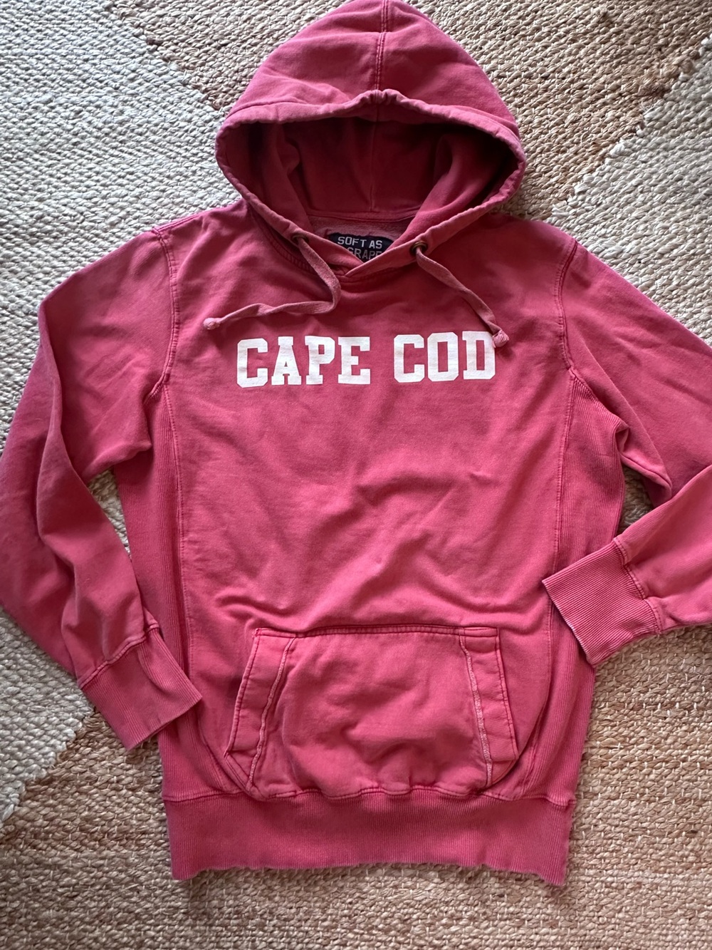 CAPE COD Hoodie Sweatshirt S by Soft As A Grape Unisex Nantucket Red New England